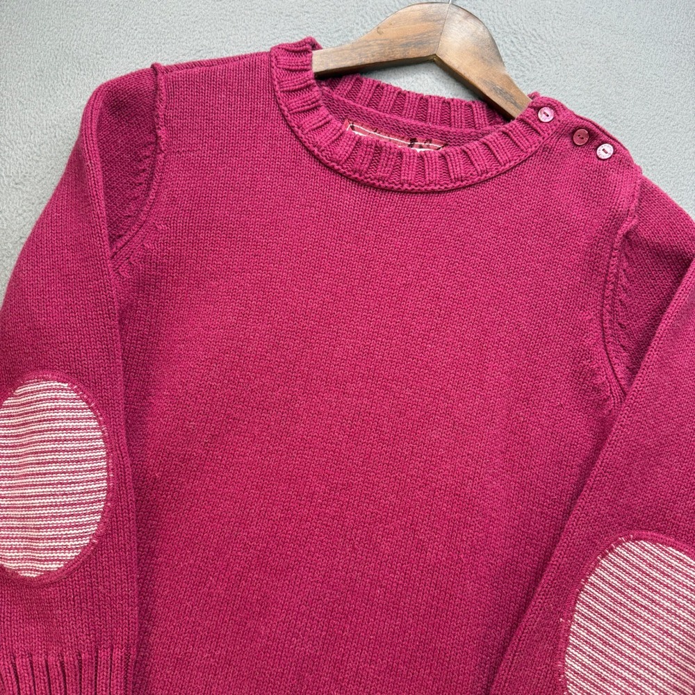 American Eagle Outfitters Sweater Kids XS Pink Cotton Elbow Patch Pullover